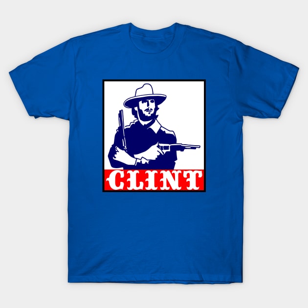 Clint Eastwood T-Shirt by Happy Asmara